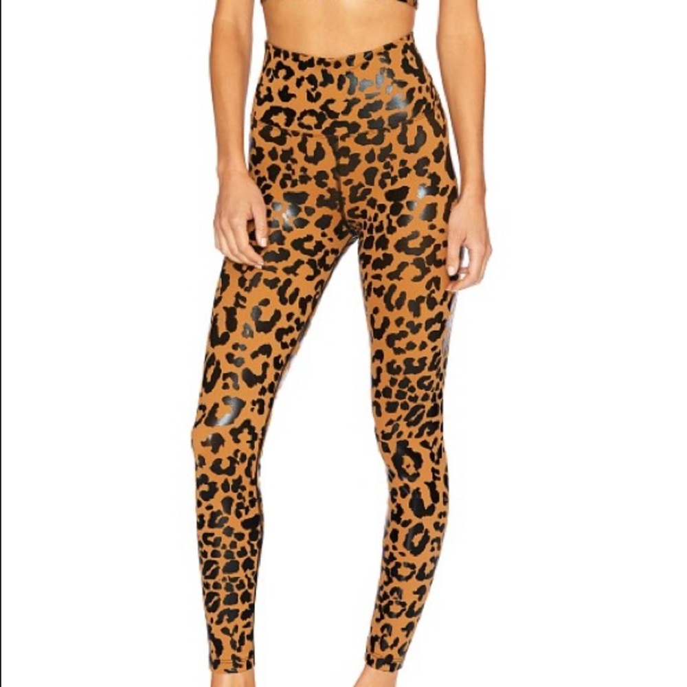 Beach Riot Piper Leggings Shiny Leopard
